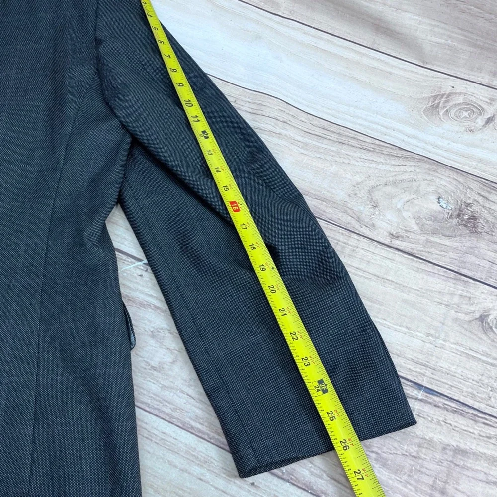 Jack Victor Loro Piana Zelander Wool Blazer 42L Grey Purple Pinstripe Sport Coat